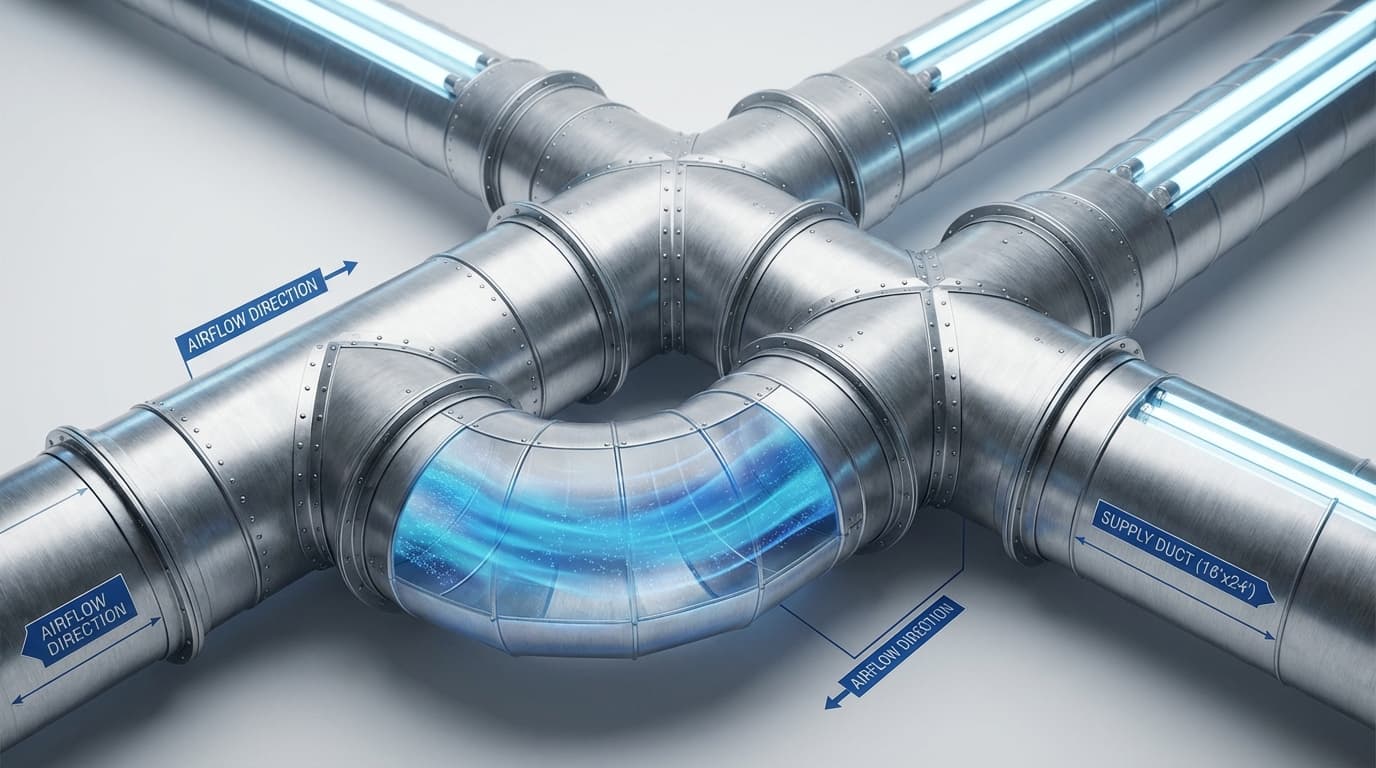 Electromechanical technicians installing MEP systems on a construction site in Dubai